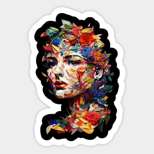 Woman made of Flowers Sticker